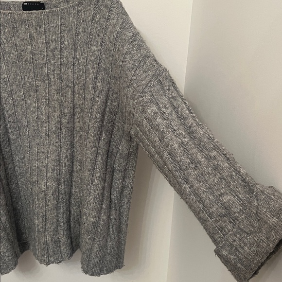 ASOS Grey Ribbed Boat-Neck Sweater - Picture 3 of 5